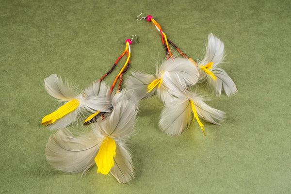 Yawanawa feather earrings